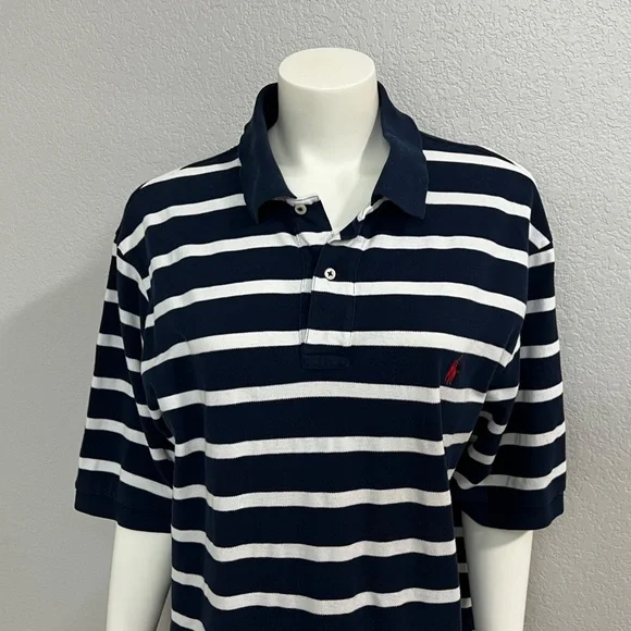 Men’s Stripe Polo Shirt - Picture 2 of 6